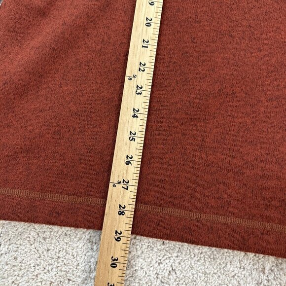 GH Bass & Co Sweater Mens XXL Orange Brown 1/4 Zip Shirt Fleece Lined Textured - Picture 9 of 15